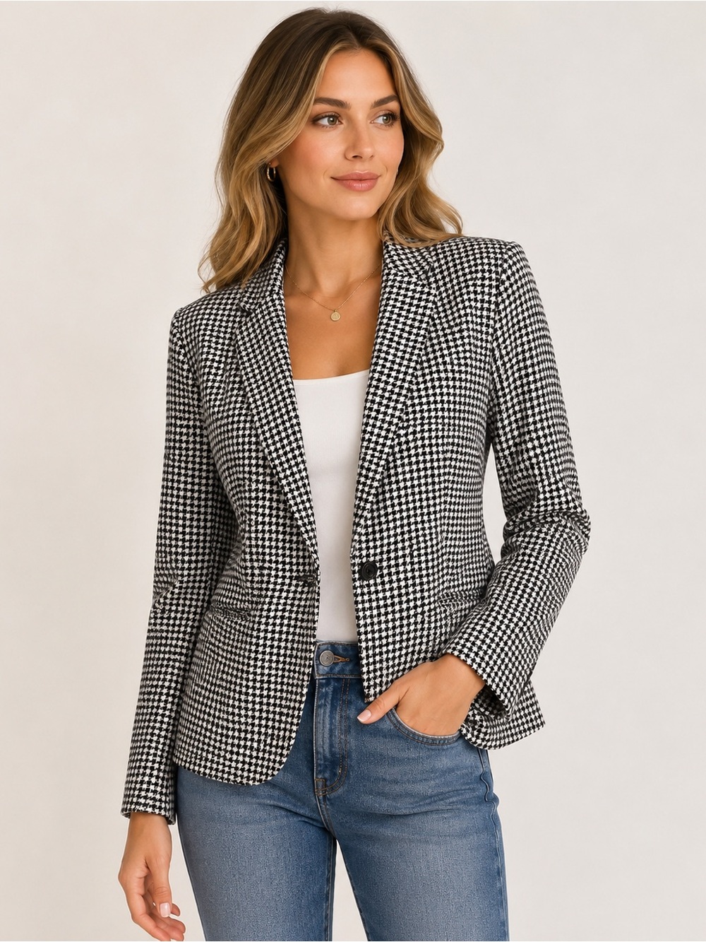 Charter Club Houndstooth Blazer